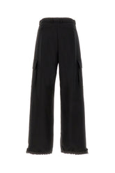 Black polyester cargo pants -  | Wise