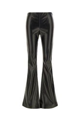 Black synthetic leather pants -  | Wise