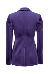 Purple velvet blazer -  | Wise