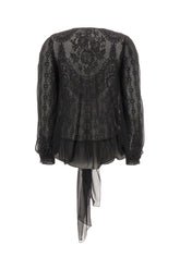 Black lace and silk blouse -  | Wise