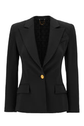 Black stretch viscose blazer -  | Wise