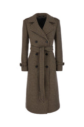 Embroidered wool blend coat -  | Wise