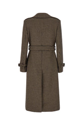 Embroidered wool blend coat -  | Wise