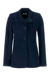 Navy blue wool blazer -  | Wise