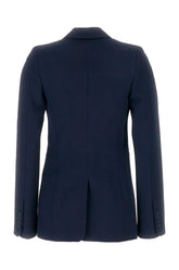 Navy blue wool blazer -  | Wise