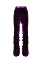 Purple velvet pant -  | Wise