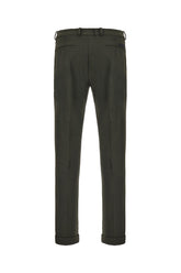 Pantalone chino in nylon stretch verde militare -  | Wise