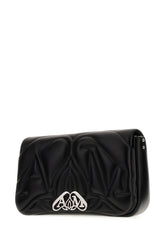 Black nappa leather Seal shoulder bag -  | Wise