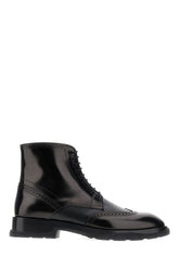 Black leather Punk Worker ankle boots -  | Wise