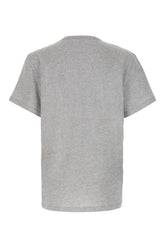 Mélange grey stretch cotton oversize t-shirt -  | Wise