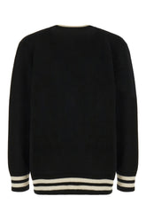 Maglione oversize in misto lana nera -  | Wise