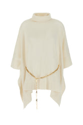 Ivory wool blend poncho -  | Wise