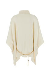 Ivory wool blend poncho -  | Wise