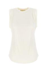 Ivory stretch viscose t-shirt -  | Wise