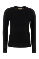 Black stretch wool blend sweater -  | Wise