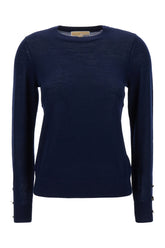 Maglione in lana merino blu notte -  | Wise