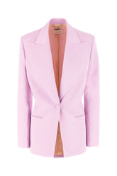 Lilac lyocell blend oversize blazer -  | Wise