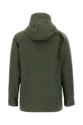 Army green cotton padded parka -  | Wise