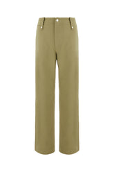 Pantalone in cotone verde oliva -  | Wise