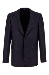 Embroidered wool blazer -  | Wise