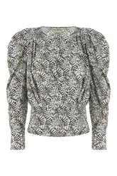 Printed stretch silk blouse -  | Wise