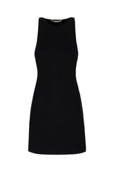 Black viscose blend mini dress -  | Wise