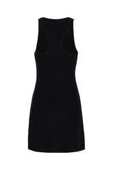 Black viscose blend mini dress -  | Wise