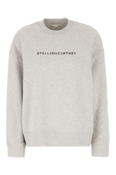 Melange grey cotton oversized sweatshirt -  | Wise