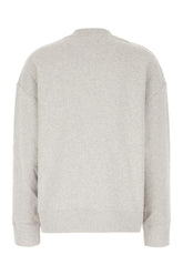 Melange grey cotton oversized sweatshirt -  | Wise