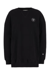 Black cotton oversize sweatshirt -  | Wise