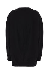 Black cotton oversize sweatshirt -  | Wise