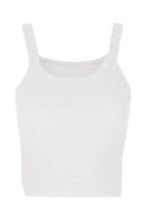 White stretch cotton top -  | Wise