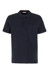 Navy blue piquet polo shirt -  | Wise