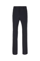 Midnight blue wool blend pants -  | Wise