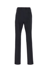 Midnight blue wool blend pants -  | Wise