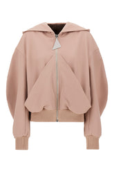 Antiqued pink wool oversize bomber -  | Wise