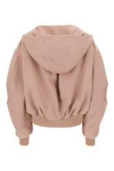 Antiqued pink wool oversize bomber -  | Wise