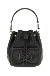 Black leather Locò bucket bag -  | Wise