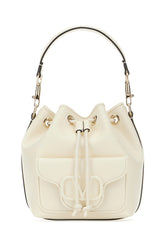 Ivory leather Locò bucket bag -  | Wise