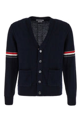 Midnight blue wool cardigan -  | Wise