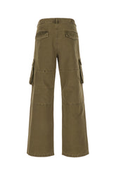 Military green cotton Leon cargo pants -  | Wise