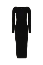 Black viscose blend dress -  | Wise