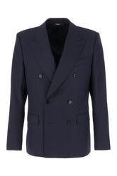 Midnight blue wool blazer -  | Wise