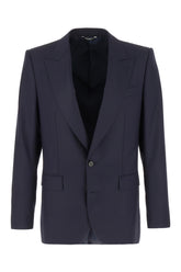 Navy blue wool blazer -  | Wise