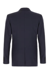 Navy blue wool blazer -  | Wise