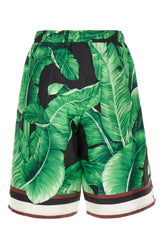 Printed silk bermuda shorts -  | Wise