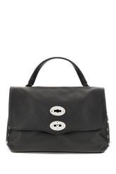 Black leather small Postina handbag -  | Wise