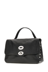 Black leather small Postina handbag -  | Wise