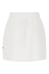 White cotton blend mini skirt -  | Wise