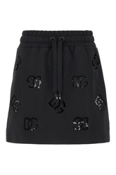 Slate cotton blend mini skirt -  | Wise